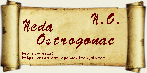 Neda Ostrogonac vizit kartica